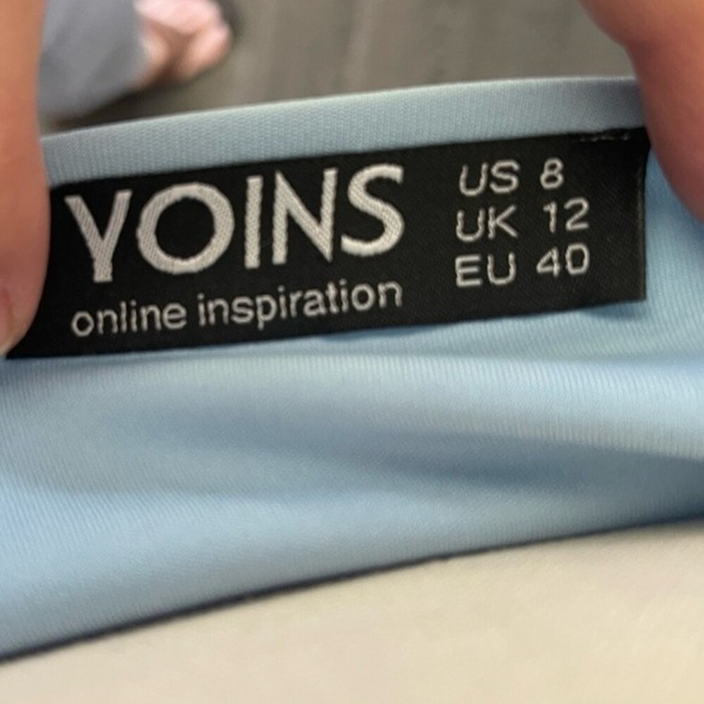 Yoins Baby Blue and White Dress - NWOT - Picture 3 of 4